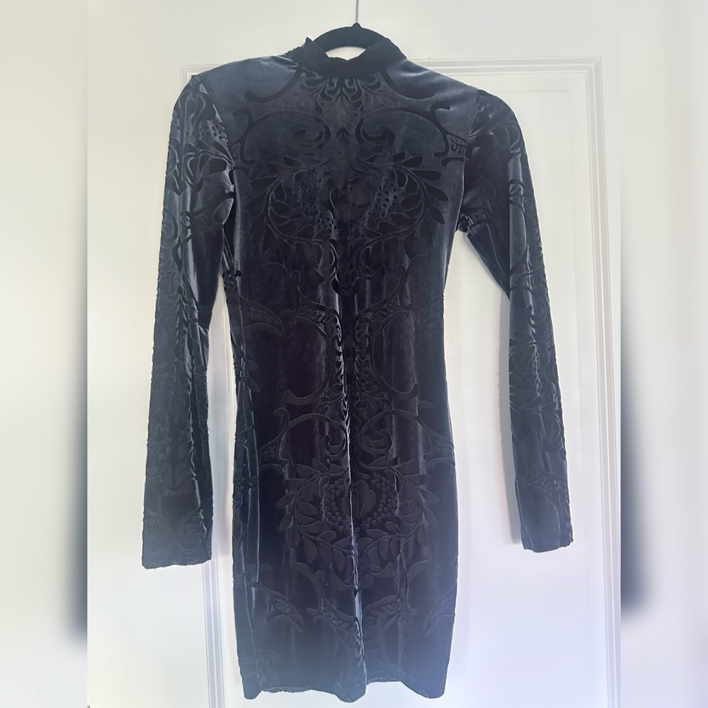 Elegant Black Velvet Dress